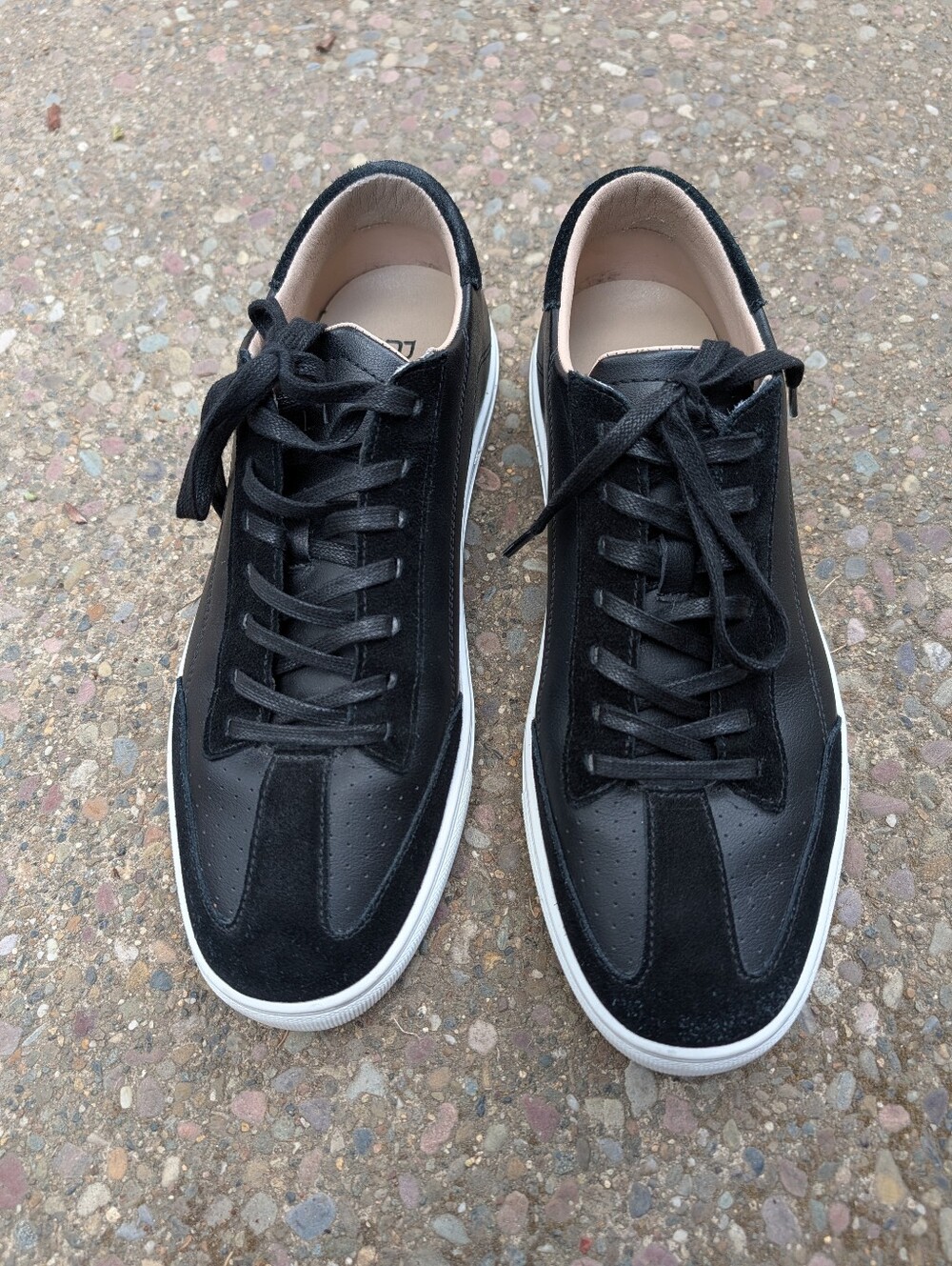 BYLT Basics Sneakers RetroDay Men's Black Low-Top Leather 11.5 Court